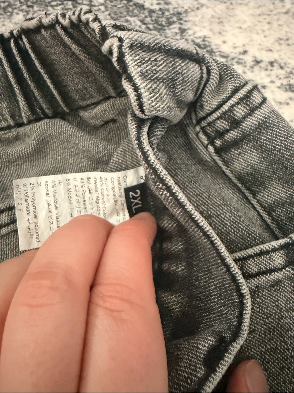 Grey Washed Barrel Jeans - Picture 2 of 3